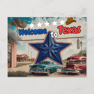 Välkommen till Texas, vykort för postkorsning