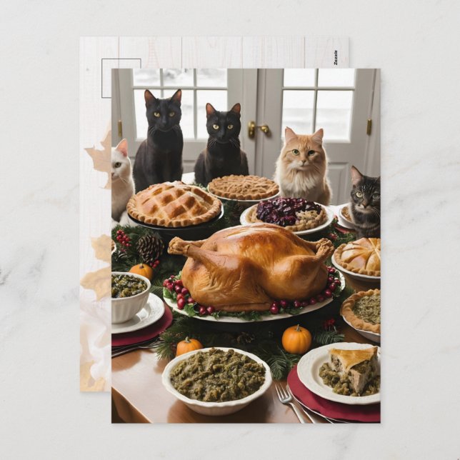 Välkommen till thanksgivingen helg vykort (Fram/baksida)