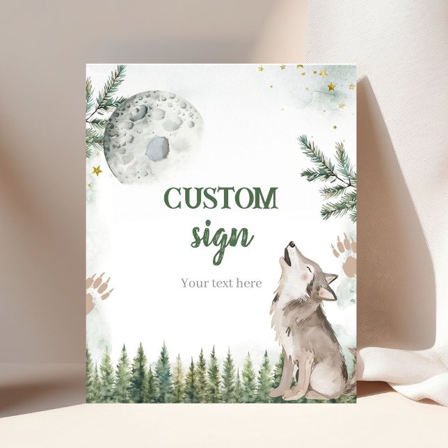 Välkommen till The Pack Forest Wolf anpassad skylt (Skapare uppladdad)