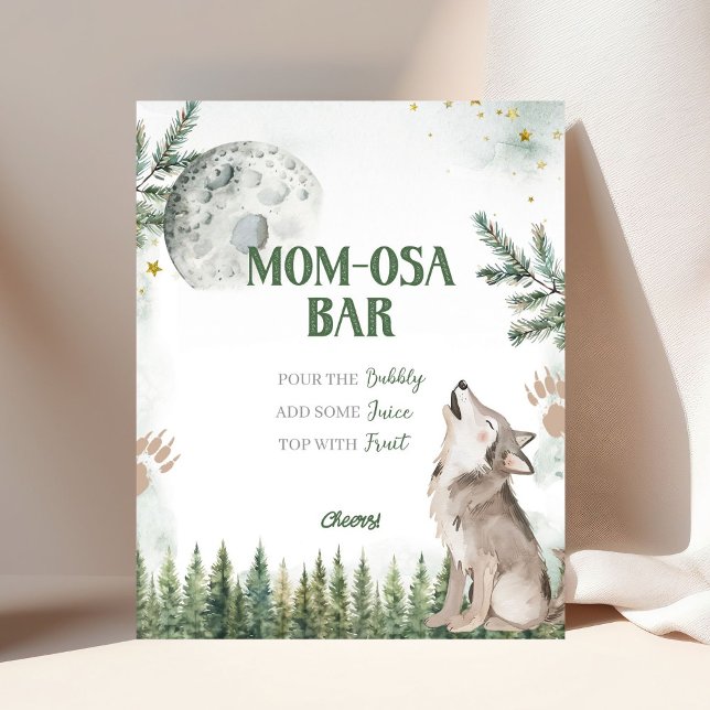 Välkommen till The Pack Forest Wolf Momosa Bar Pos Poster (Skapare uppladdad)