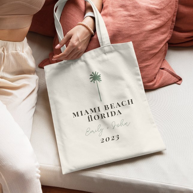 Välkommen till tropikens destination Handflatan Tr Tygkasse (Skapare uppladdad)