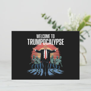 Välkommen till Trump-ocalypse Funny Trump Hallowee Inbjudningar