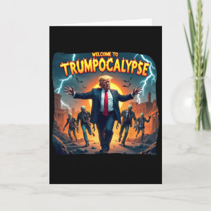 Välkommen till Trump-ocalypse Roligt Donald Trump  Kort