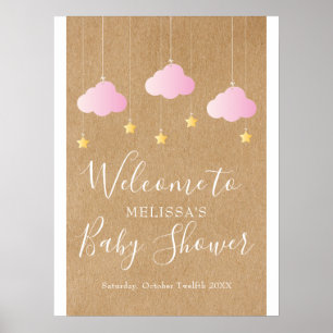 Välkommen till Twinkle Twinkle Flicka Shower Boho Poster