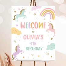 Välkommen till Unicorn Magic Rainbow Girl Birthday