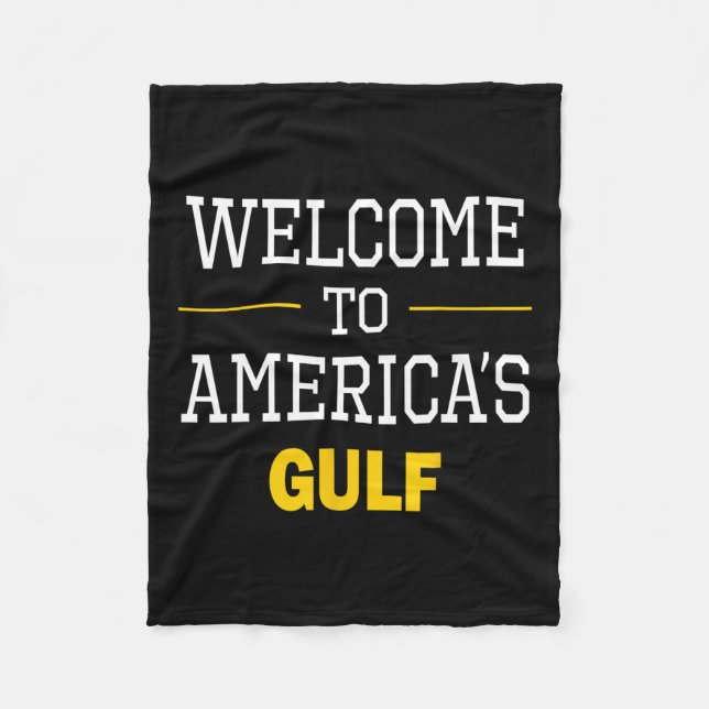 Välkommen till USA:s Bukt 1 Fleecefilt (Framsidan)