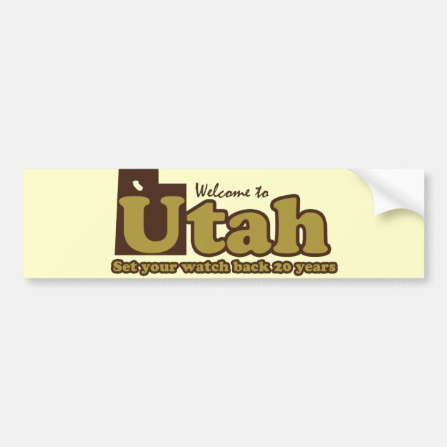 Välkommen till Utah Parody Bildekal (Framsidan)