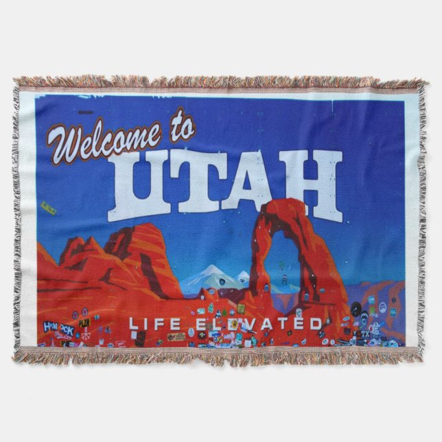 Välkommen till Utah-signatur Filt (Framsidan)