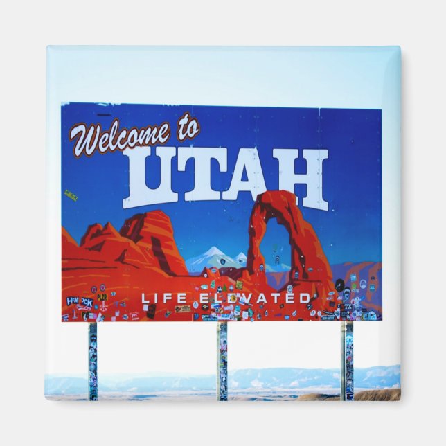 Välkommen till Utah-signatur Magnet (Framsidan)