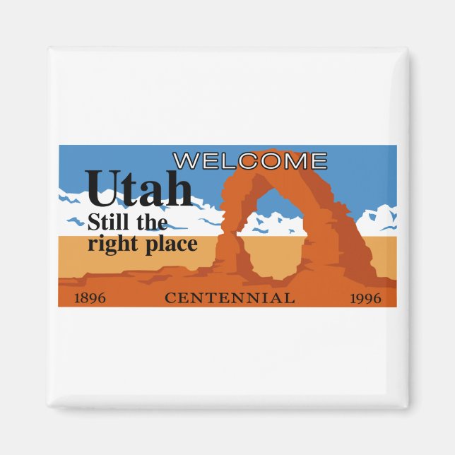 Välkommen till Utah - USA Magnet (Framsidan)