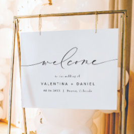 Välkommen till VALENTINA Modern Elegant Script Brö Poster