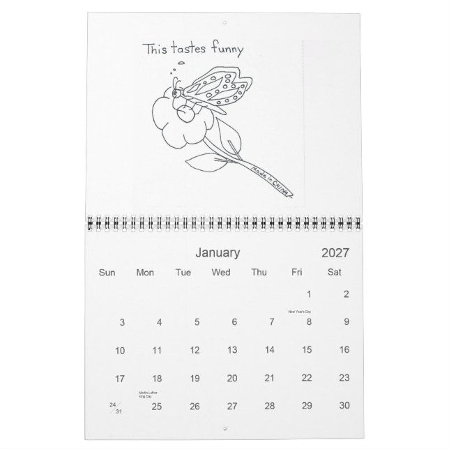 Välkommen till välkomstvyn kalender (Jan 2027)