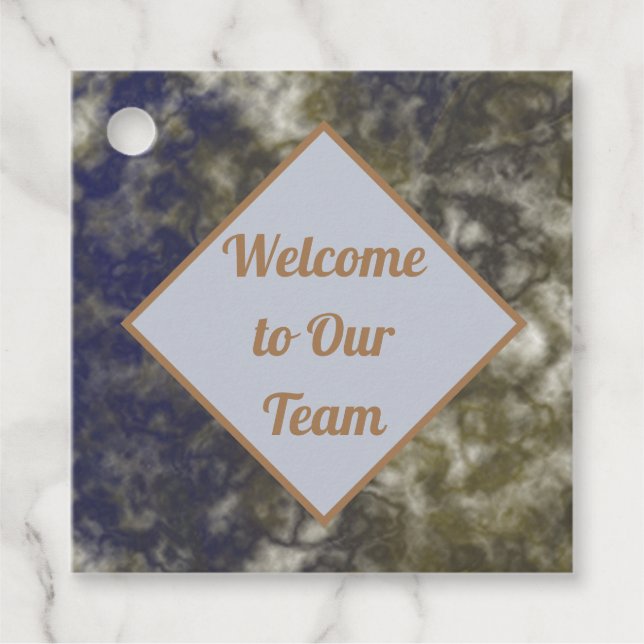 Välkommen till vår Abstrakt Ny medarbetaraffär Gåvor Etiketter (Framsida)