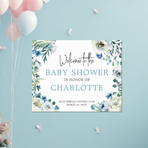 Välkommen till vår Blue-Blommigt för babyskor i El Poster