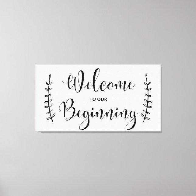 Välkommen till vår början canvastryck (Framsida)