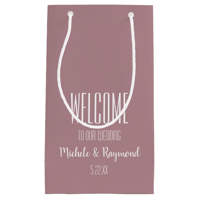 Välkommen till vår Bröllop DUSTY RO Gift Bags SMAL (Framsidan)