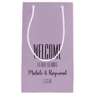Välkommen till vår Bröllop LAVENDER Gift Bags SMAL