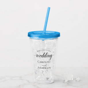 Välkommen till vår bröllopsfest Lägg till namn Take Away Mugg