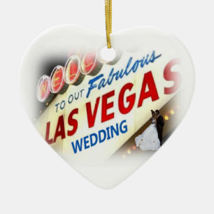 Välkommen till vår Fabulous Las Vegas Bröllop-pryd Julgransprydnad Keramik