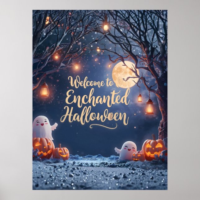 Välkommen till vår förtrollade Halloween – Söt spö Poster (Framsidan)