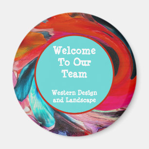 Välkommen till vår grupp Vivid Swirled Tie Dye Emp Magnet