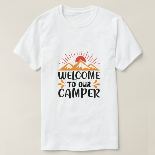 Välkommen till vår husvagnsdesign t shirt (Design framsida)