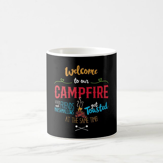 Välkommen till vår lägereld kaffemugg (Skapare uppladdad)