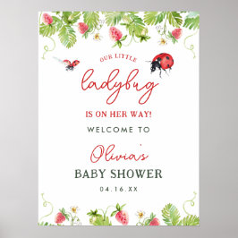 Välkommen till vår Little Ladybug Girl Baby Shower Poster