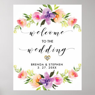 Välkommen till vår moderna typografi och blommor i poster