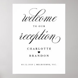 Välkommen till vår mottagningsskylt bröllop poster