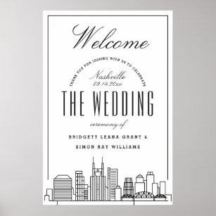 Välkommen till vår Nashville Bröllop! Poster