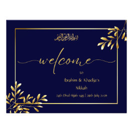 Välkommen till vår Nikkah - Islamska Bröllopsskylt Fototryck
