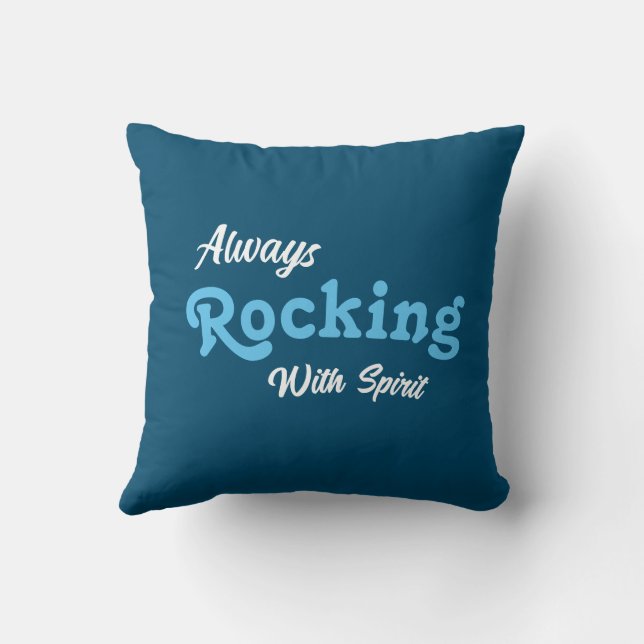 Välkommen till vår Porch/Always/Ocean Blue/Ocean B Kudde (Baksida)