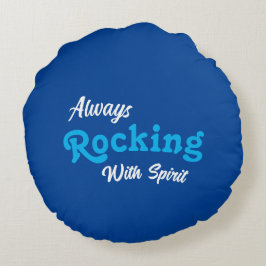 Välkommen till vår port / Alltid / Blå / Rund Kudde