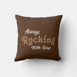 Välkommen till vår port / Alltid / Brunt / Kudde