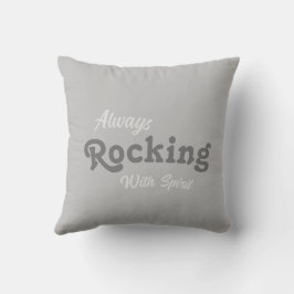 Välkommen till vår port / Alltid / Grått / Kudde