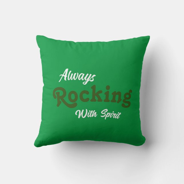 Välkommen till vår port / Alltid / Grönt / Kudde (Baksida)