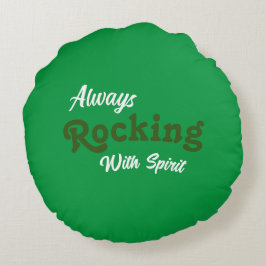 Välkommen till vår port / Alltid / Grönt / Rund Kudde