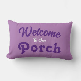 Välkommen till vår port / Alltid / Lila / Lumbarkudde