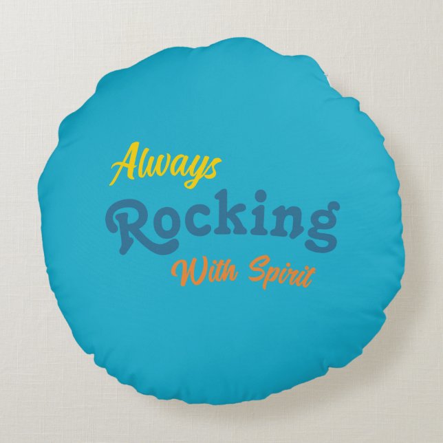 Välkommen till vår port / Alltid / Sommar Färg / Rund Kudde (Baksidan)