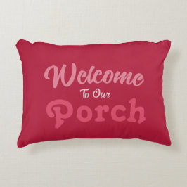 Välkommen till vår port / Alltid / Valentine / Prydnadskudde