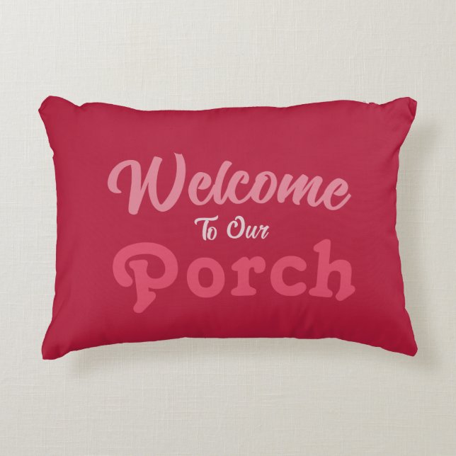 Välkommen till vår port / Alltid / Valentine / Prydnadskudde (Framsidan)