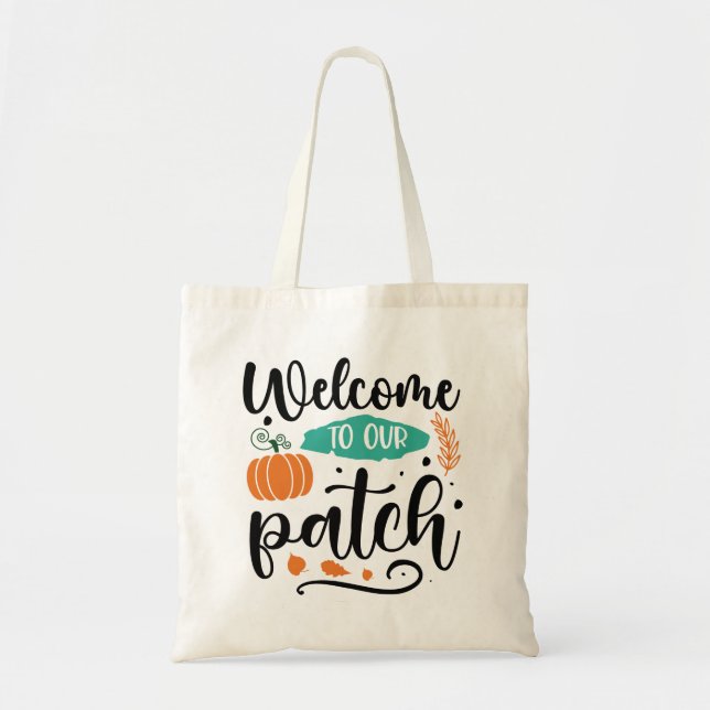 Välkommen till vår Pumpkin Patch Tote Bag Tygkasse (Framsidan)