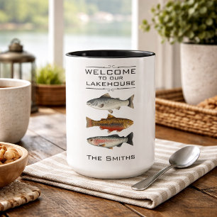 Välkommen till vår sjöhus fisk kaffemugg