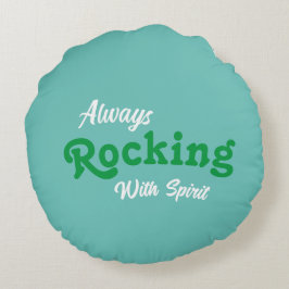 Välkommen Till Vår Veranda / Alltid / Turkos / Rund Kudde