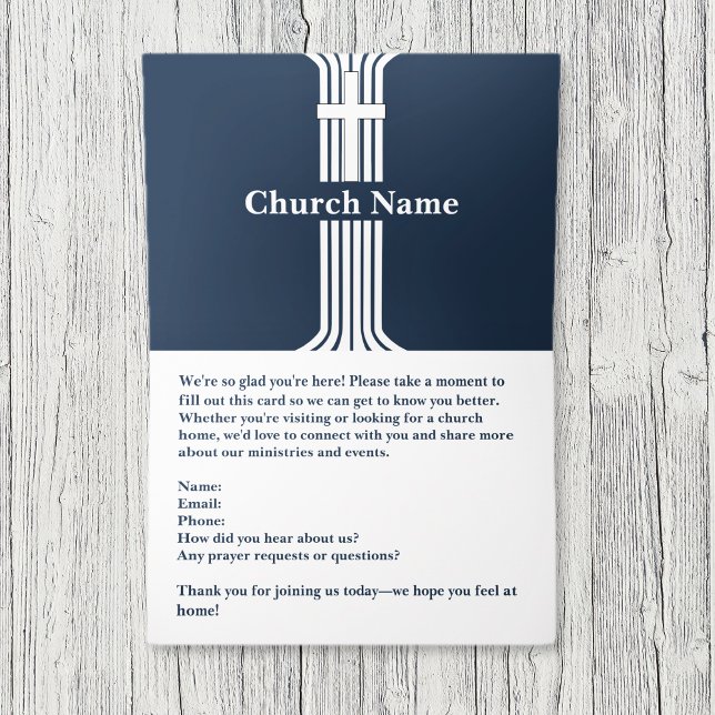 Välkommen till våra kyrkans anslutningskort kort (Welcome to our Church Connection Cards)