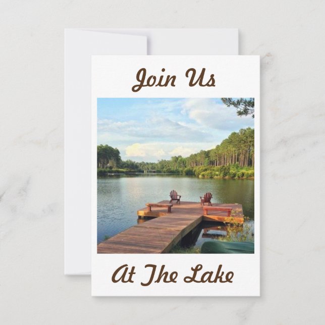 VÄLKOMMEN "TILL VÅRA SJÖ HUS" HOUSEWARMING INBJUDA INBJUDNINGAR (Framsida)