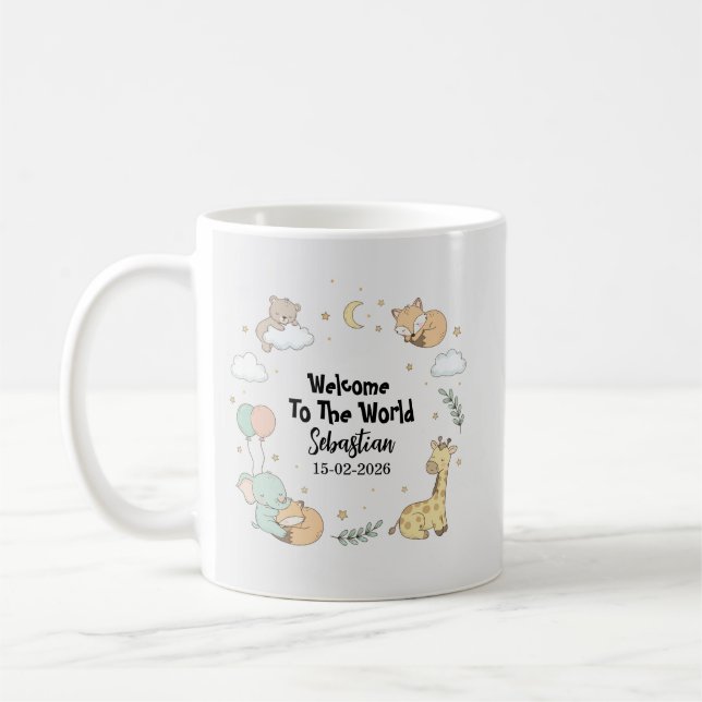 Välkommen till världen Djur Kaffemugg (Vänster)