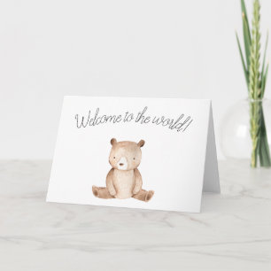 "Välkommen till världen" vykort i baby