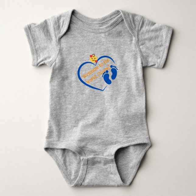 Välkommen till världens body baby T-shirt (Framsida)